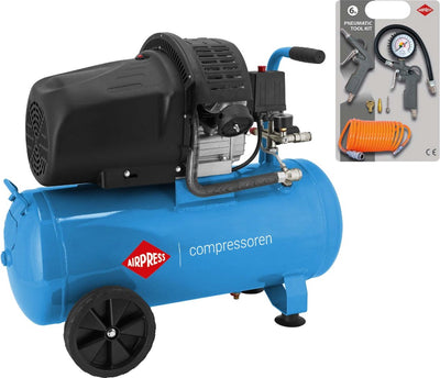 Compresseur Airpress HL 425-50 8 bar 3 hp 2,2 kw 280 l min 50 l avec accessoires