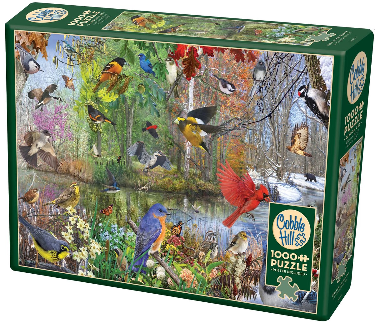 Puzzle Cobble Hill 1000 pièces - Paysage de puzzle d'oiseaux.