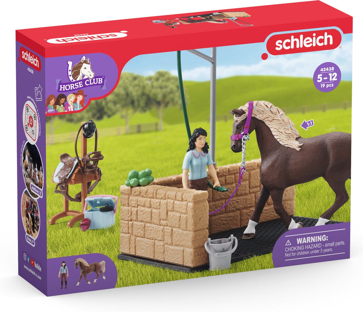 Schleich 42438 Wasplaats avec Horse Emily