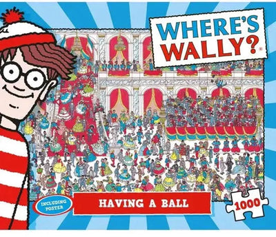 Beaucoup de cadeaux où est Wally ayant une balle puzzle 1000 pièces