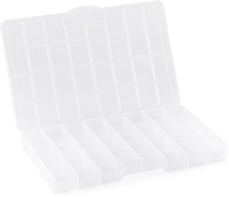 Vaessen creative boîte de rangement – boîte de rangement avec couvercle 34,7 x 21,8 x 3,5 cm - 32 compartiments