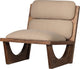 Fauteuil opulent Woood - bois bouclé - naturel - 75x70x80