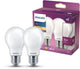 Lampe LED Philips - forme de lampe standard avec culot E27 - lumière blanc chaud : 2700k - 75w - verre dépoli - pack de 2