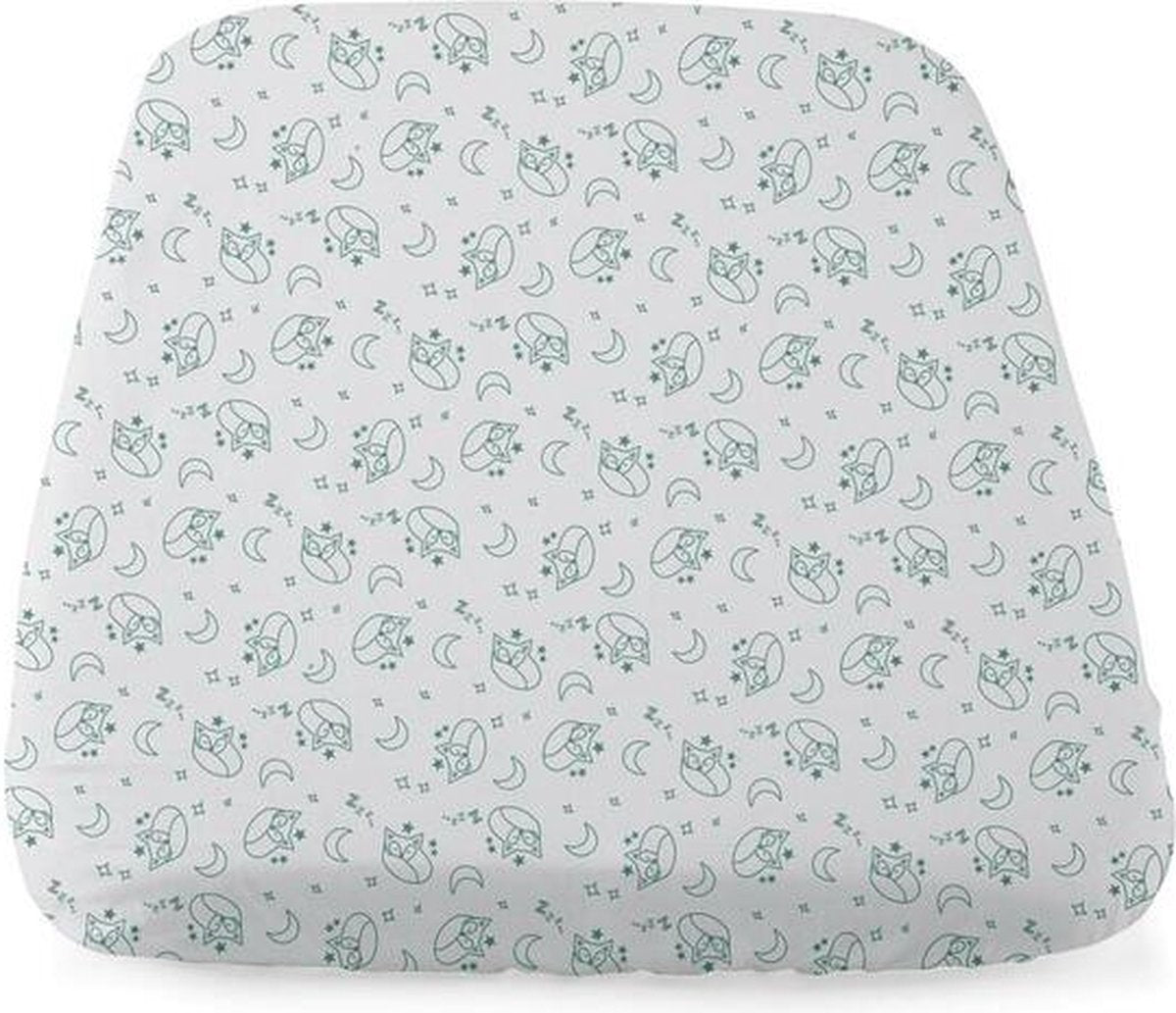 Chicco - next2me - drap-housse - lot de 2 - foxy - vert blanc