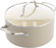 Greenchef Nordics poêle à induction en céramique avec couvercle 20 cm 3,1 l - sans PFA - poêle à induction - passe au lave-vaisselle - passe au four jusqu'à 160°c - revêtement antiadhésif céramique - crème