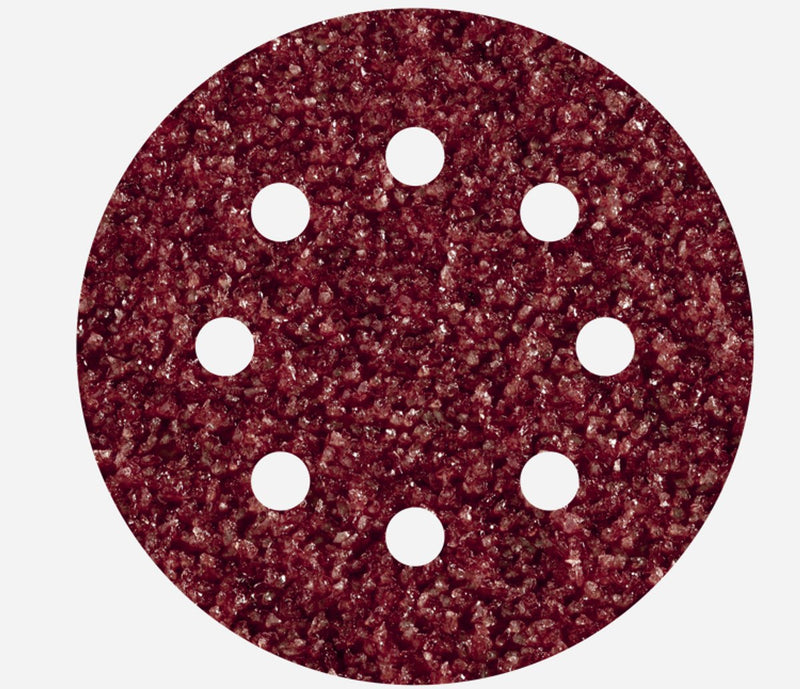 Wolfcraft - 25 disques abrasifs ø 125 mm - grain 40 - papier de verre avec Velcro pour bois et métal - pour ponceuse excentrique - 2069100