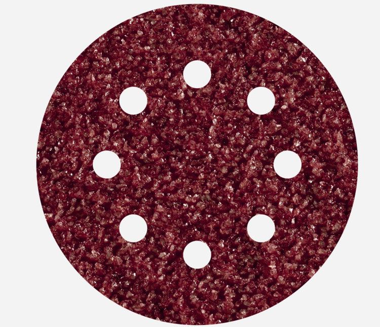 Wolfcraft - 25 disques abrasifs ø 125 mm - grain 40 - papier de verre avec Velcro pour bois et métal - pour ponceuse excentrique - 2069100