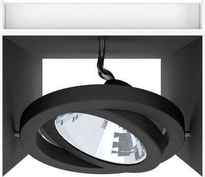 Eglo vidago - Plafonnier LED - 1 lumière - blanc noir