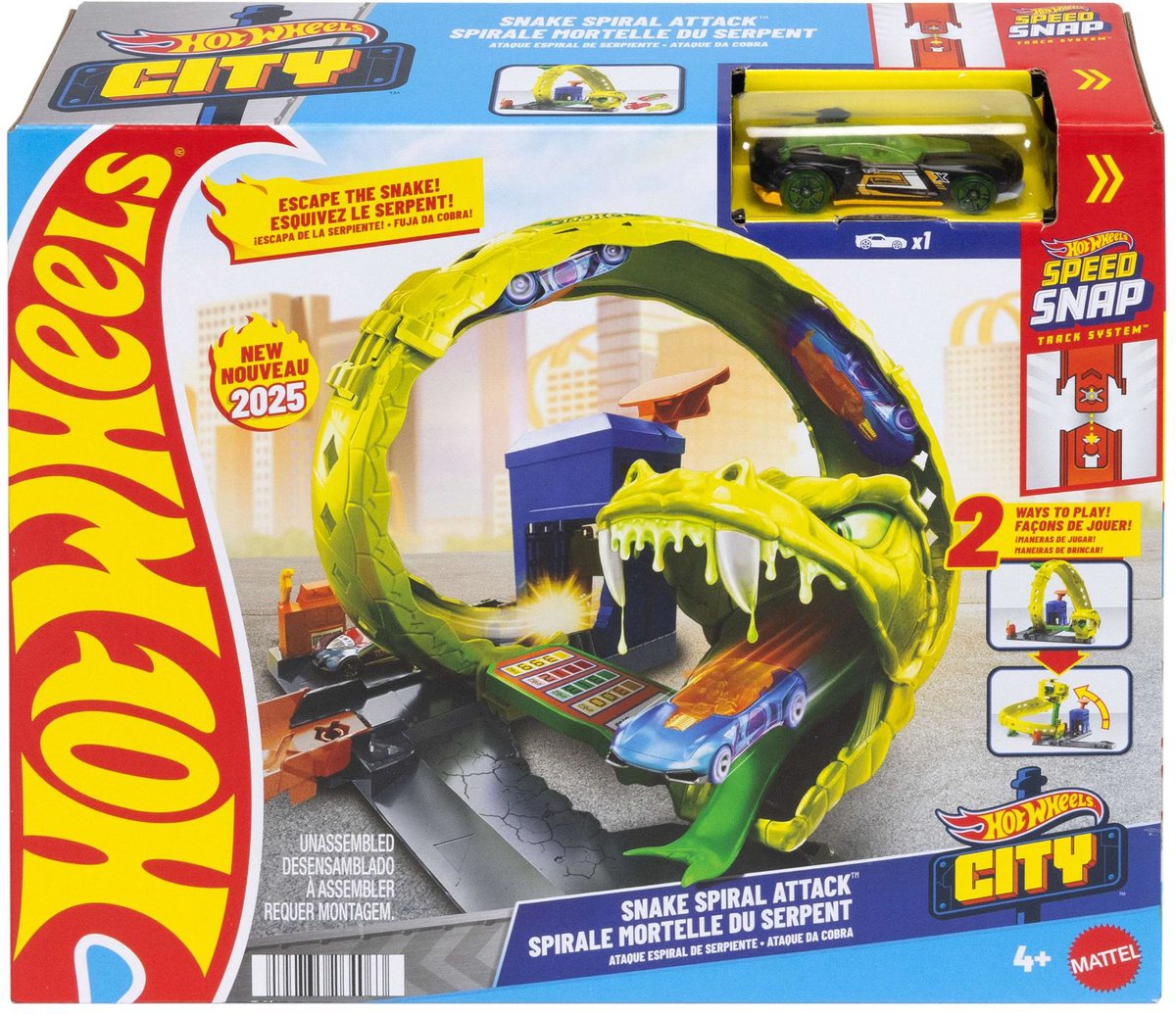 Hot Wheels - serpent sinueux à l'attaque - piste de course