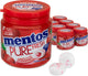 Mentos gum pure fraise fraîche - chewing-gum - sans sucre - 8x50 pièces