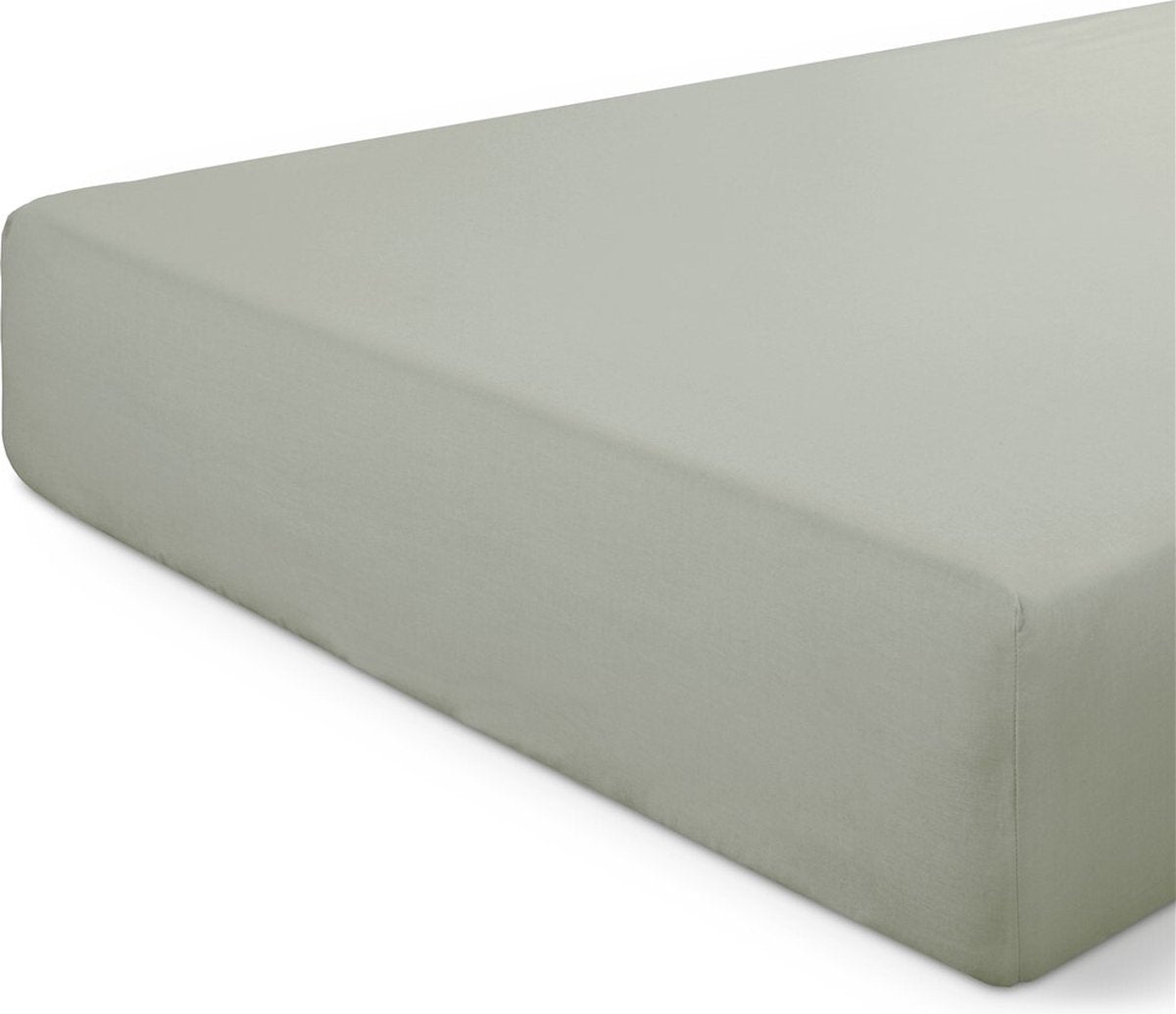Dindi home drap-housse dindi basic beauty - 90x200 - 100% coton - vert