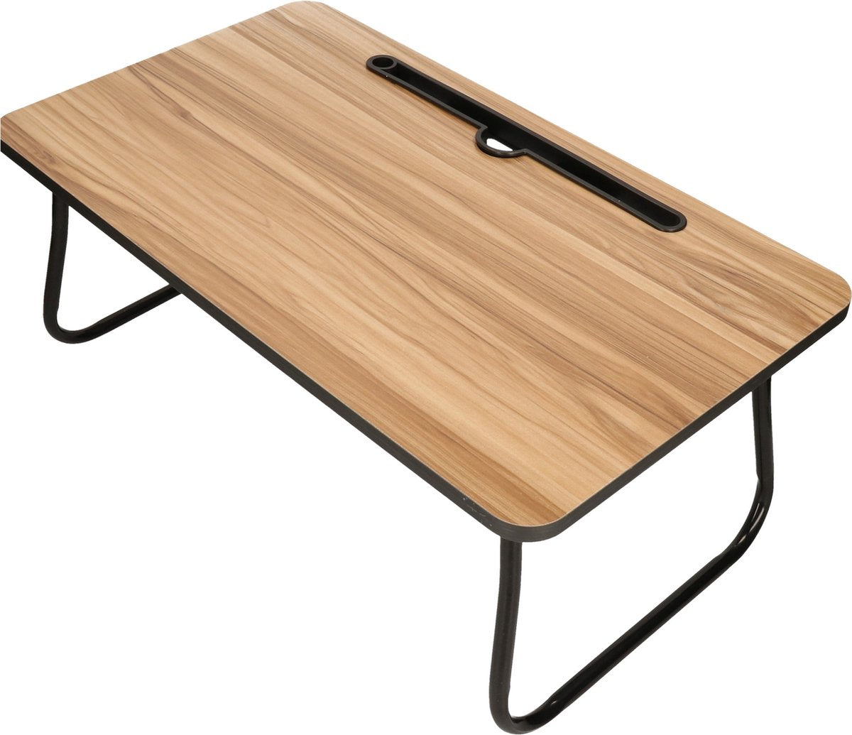Table de lit sans marque sans marque - pieds rabattables - table de petit déjeuner - table d'ordinateur portable - mdf