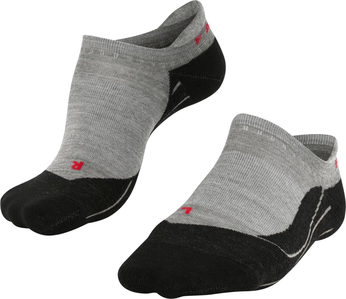 Falke tk5 chaussettes de marche invisibles anti-ampoules en laine fine matière fonctionnelle femme gris - taille 39-40