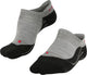 Falke tk5 chaussettes de marche invisibles anti-ampoules en laine fine matière fonctionnelle femme gris - taille 39-40