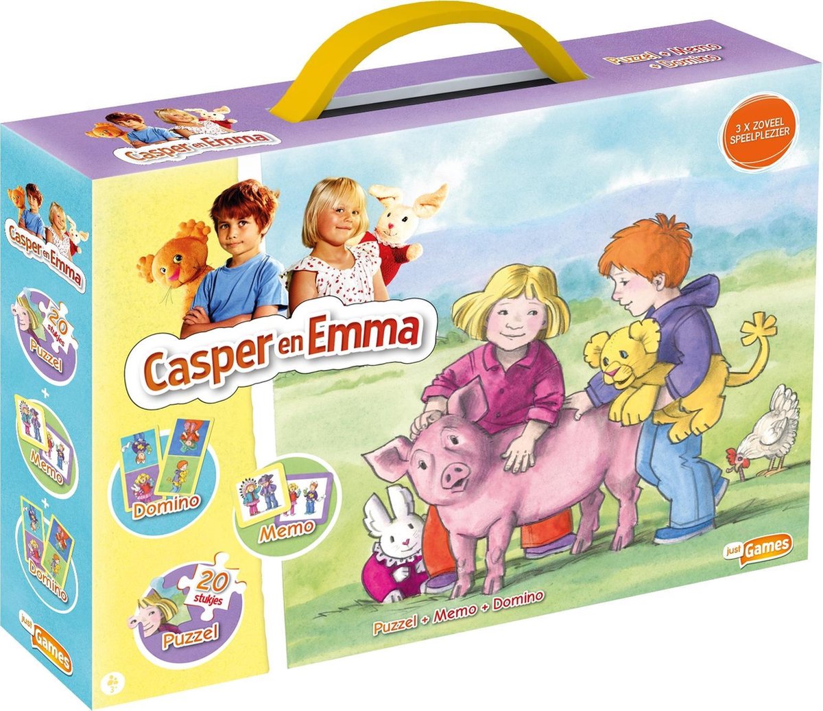 Source1 casper et emma coffret 3 en 1 - (puzzle+mémo+domino)