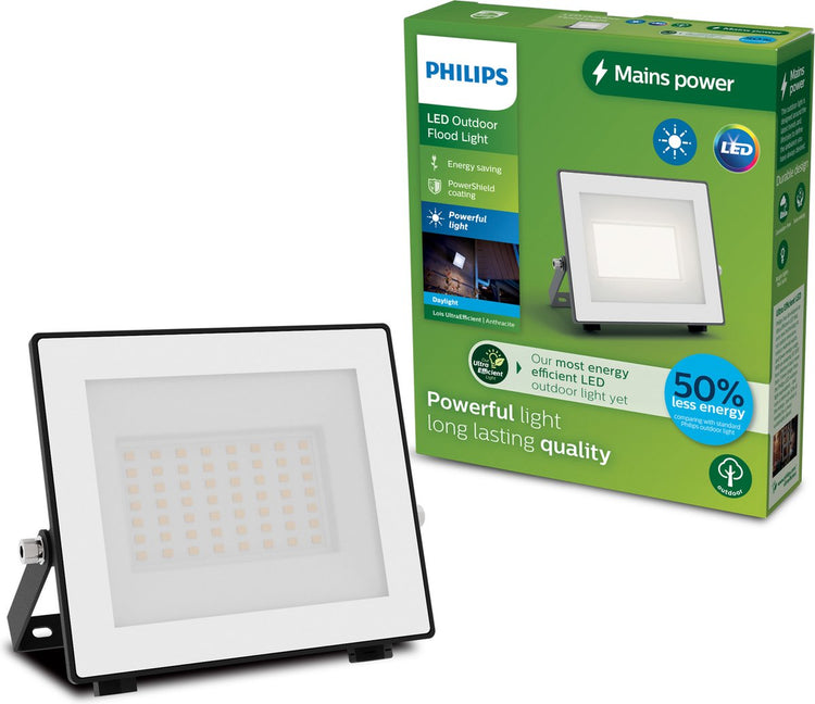 Philips LED Projecteur Philips Lois - LED ultraefficace - noir - 15w - lumière blanc froid; 5000k - projecteur