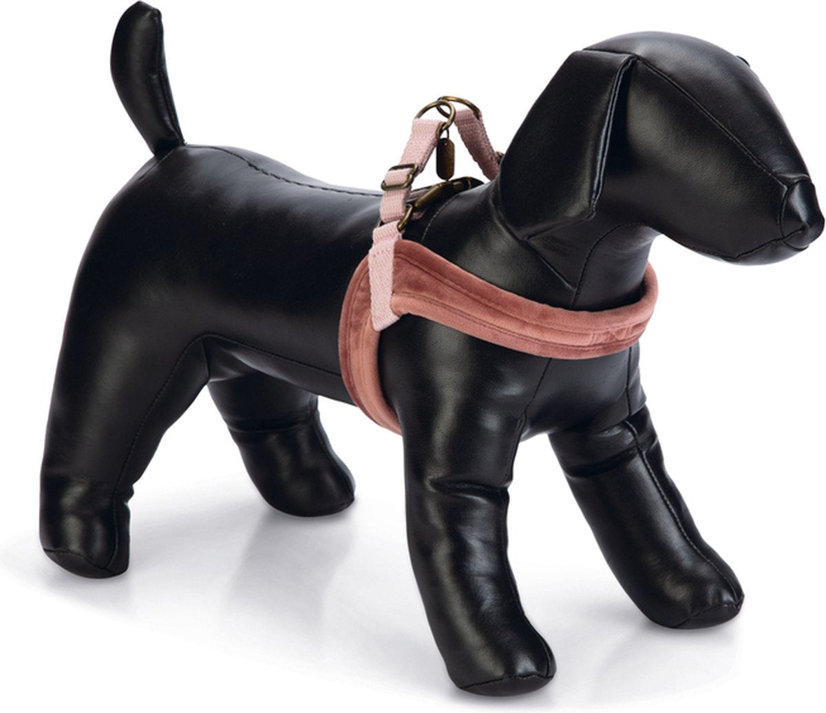 Conçu par lotte velura - harnais pour chien - rose - xs - 20 mm x 46 cm