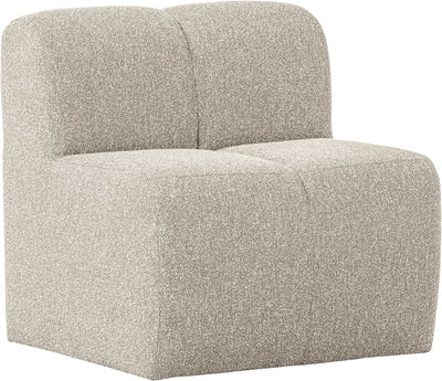 Banc de salle à manger Woood mojo 84cm avec dossier - bouclé - beige chiné