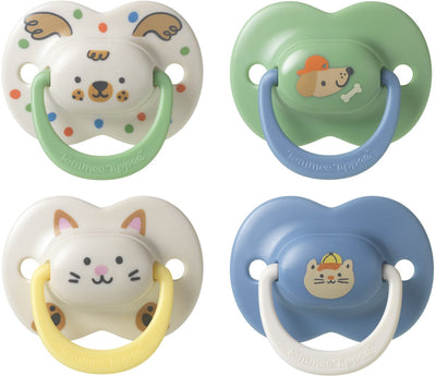 Sucette Tommee Tippee Ultimate Fit - 18-36 mois - 4 pièces - Sucette symétrique orthodontique pour bébé - Silicone 100% sans BPA - Déco bleue
