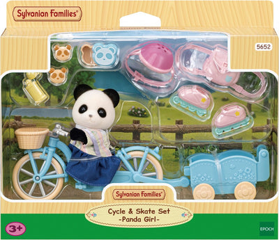Epoch Sylvanian Families 5652 Bicycle et Skate Panda Girl