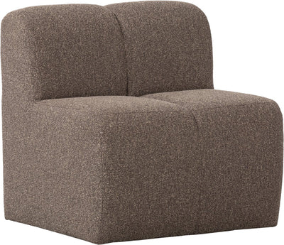 Banc de salle à manger Woood mojo 84cm avec dossier - bouclé - marron mélangé