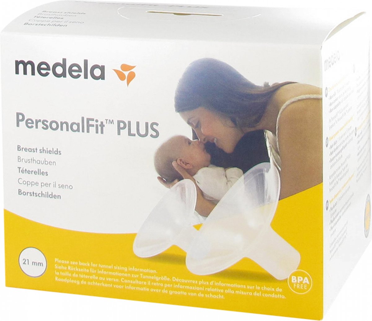 Medela personal fit plus téterelle - 2 pièces - taille s - 21 mm
