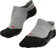 Falke tk5 chaussettes de marche invisibles anti-ampoules en laine fine matière fonctionnelle hommes gris - taille 44-45