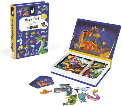 Janod - magnétibook - dragons - coffret de jeu livre magnétique