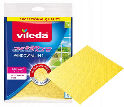 Vileda chiffon de nettoyage actifibre 168890 microfibres jaune verre