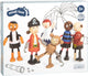 Petits poupées en bois pirate pirates, 6e.