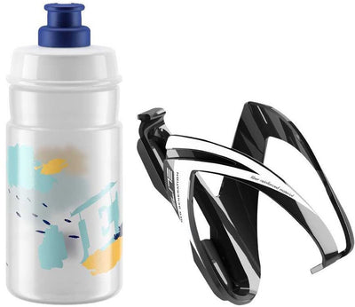 Kit bidon Elite + porte-bidon ceo bidon noir jet transparent avec bleu