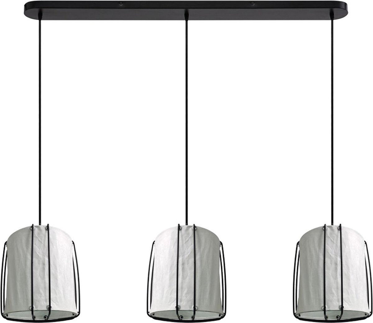 Nordlux cardine 3x suspension-e27-papier froissé-blanc