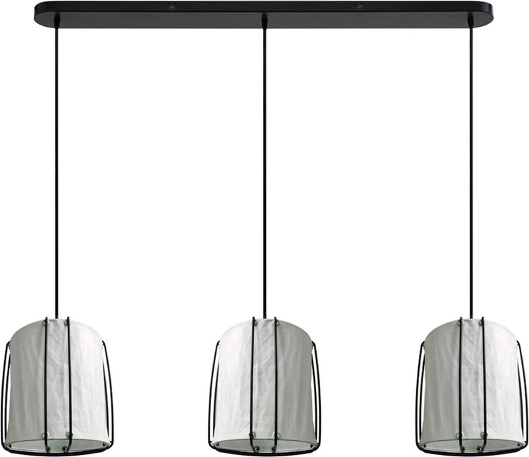Nordlux cardine 3x suspension-e27-papier froissé-blanc