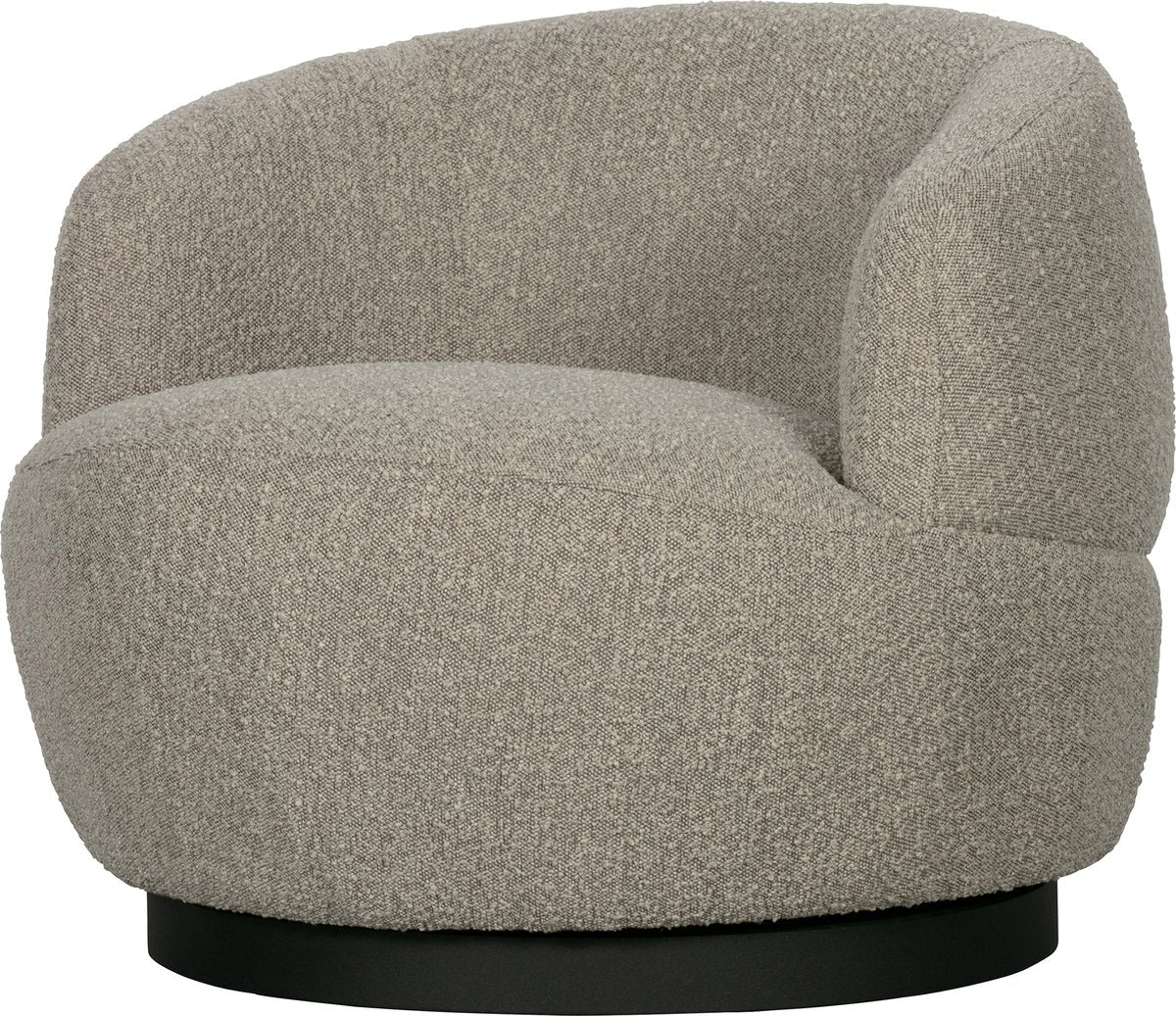 Fauteuil pivotant en laine Woood - peau de mouton - naturel - 71x84x88