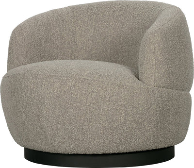 Fauteuil pivotant en laine Woood - peau de mouton - naturel - 71x84x88