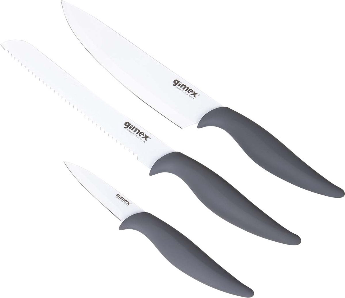 Set de couteaux Gimex - gris blanc - 3 pièces