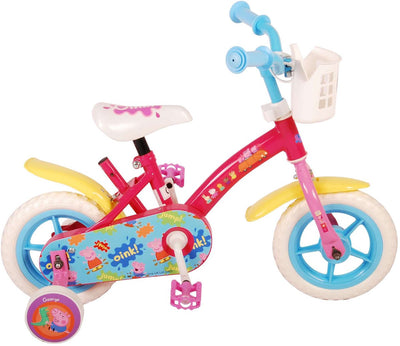 Vélo pour enfants Peppa Pig - Filles - 10 pouces - Rose Bleu - Go-getter