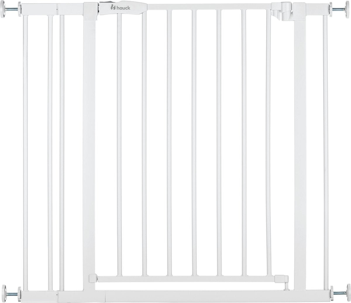 Hauck open n stop 2 barrière d'escalier avec extension de 9 cm - 84 à 89 cm - blanc