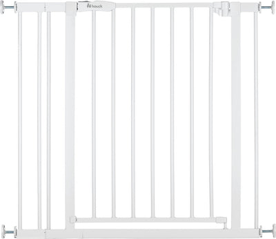 Hauck open n stop 2 barrière d'escalier avec extension de 9 cm - 84 à 89 cm - blanc