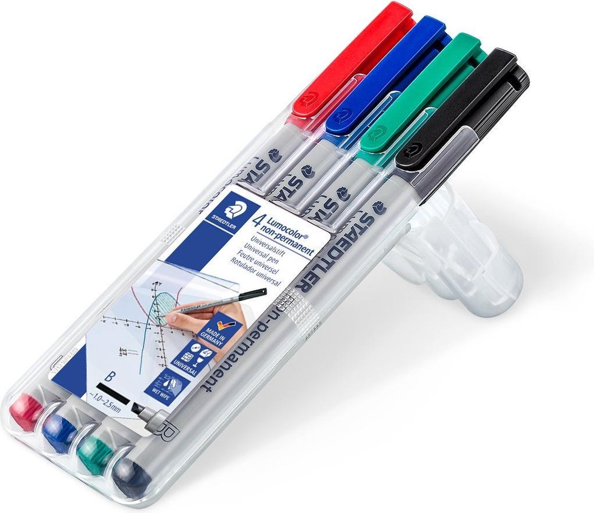 Staedtler lumocolor b stylo non permanent - boîte 4 couleurs