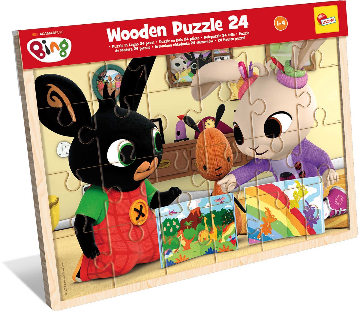 Lisciani bing puzzle en bois 24 en présentoir 6