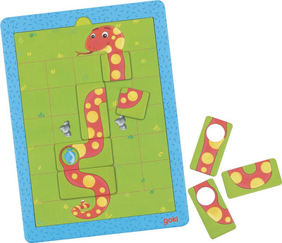Jeu magnétique Goki - serpents affamés - 20x27,5cm - 31 pièces - 3 ans