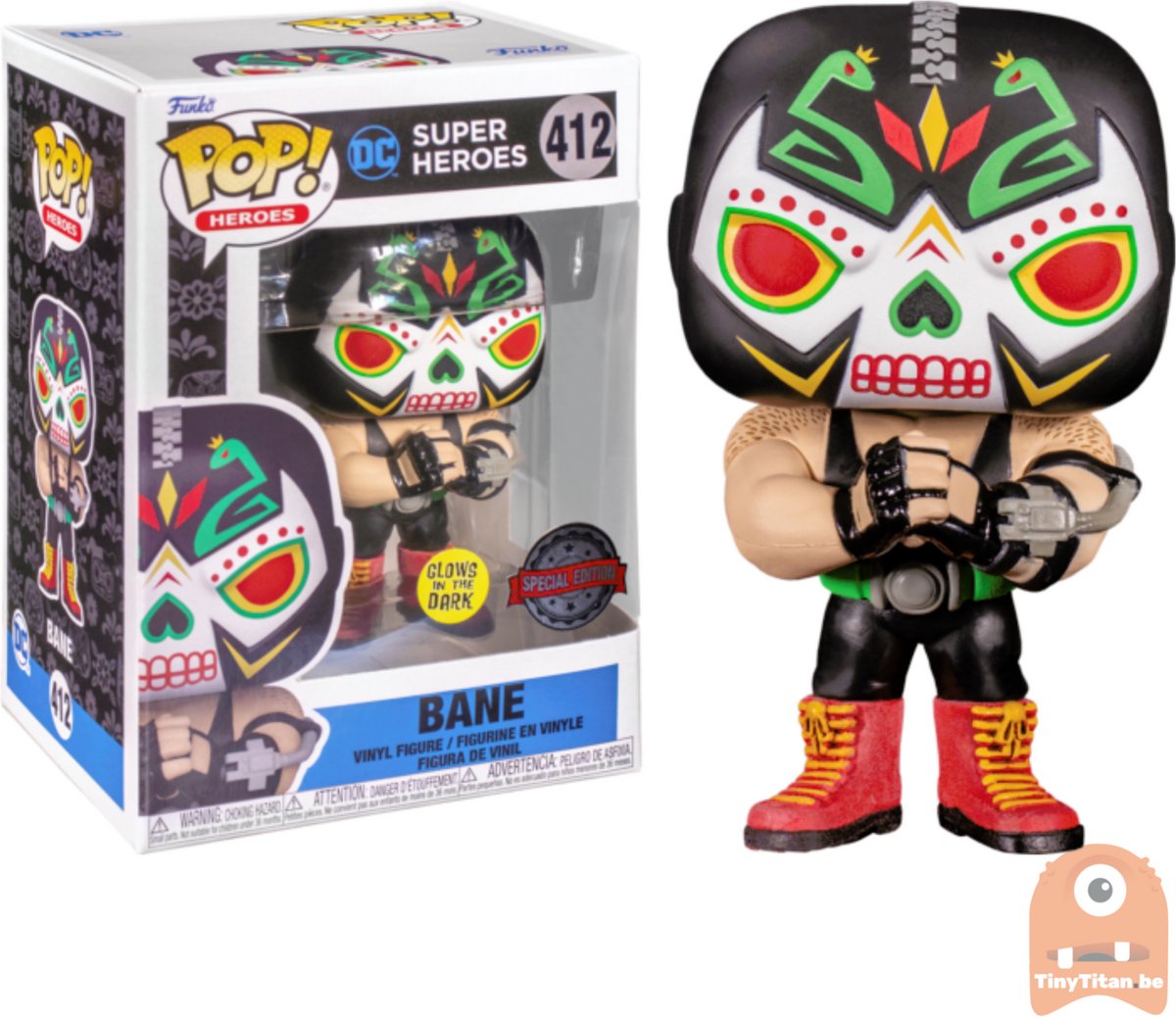 Funko-pop ! DC Super Heroes - Bane #412 exclusif qui brille dans le noir