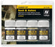 Vallejo val73193 - ensemble de pigments de cendres de suie - 4 couleurs