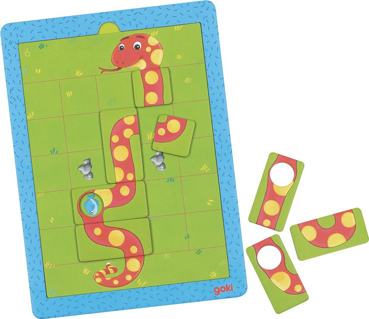 Jeu magnétique Goki - serpents affamés - 20x27,5cm - 31 pièces - 3 ans