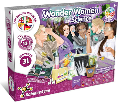 Science 4 you science4you Wonder Women in Science - Ensemble d'expérimentation pour filles de 8 à 12 ans et plus - Ensemble de jouets avec kit d'artisanat - Jouet à tige avec kit scientifique