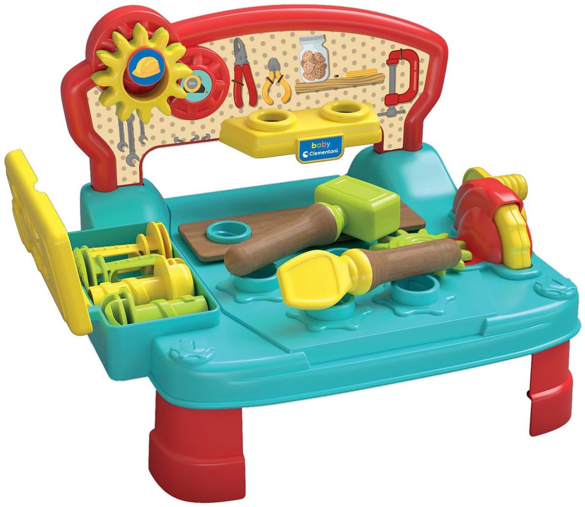 Clementoni Baby - Montessori Workbench avec des éléments en bois