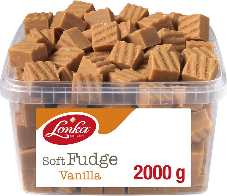 Lonka fudge vanille - bonbon - arôme crémeux de vanille - boîte de 2kg
