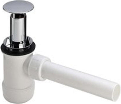 Siphon extractible en plastique Viega avec tube mural 5 4 avec rosace