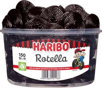 Haribo réglisse rotella yo-yos (150 pièces)